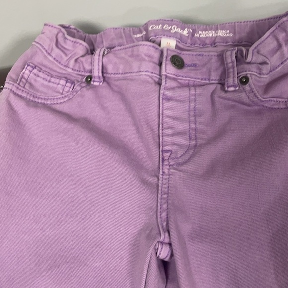 Cat & Jack Girls' Jegging (Jeans) 12 Lavender - Picture 5 of 6